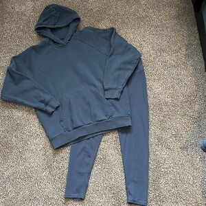 adidas Blue Hoodie and Leggings Set